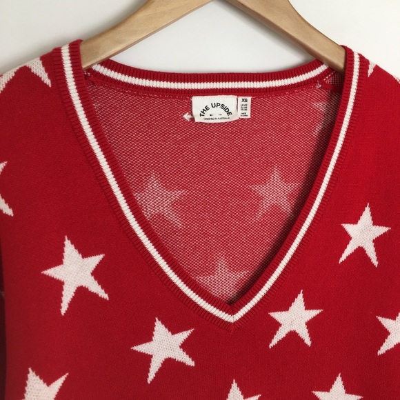The Upside Red Star Louie Sweater Organic Cotton Knit Women’s XS Preppy Academia - Picture 8 of 14